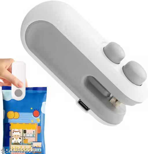 Fab Innovations Sealing Clip - Portable Mini Sealing Machine Handheld Packet Sealer for Food, Snacks, Chips, Fresh Storage, Plastic Bag Sealing Machine, Multicolor